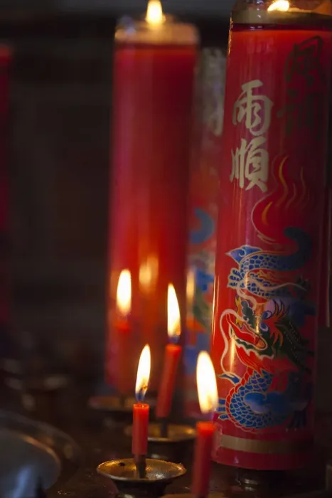 Framed Print : Taiwan, Taipei, Candles burning at Bao-an Temple Framed Print : Taiwan, Taipei, Candles burning at Bao-an Temple