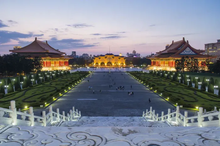 Framed Print : Taiwan, Taipei, Chiang Kai-Shek Memorial, National Theater and National Concert Hall Framed Print : Taiwan, Taipei, Chiang Kai-Shek Memorial, National Theater and National Concert Hall