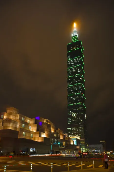 Framed Print : Taiwan, Taipei, Taipei World Trade Center and Taipei 101 at night Framed Print : Taiwan, Taipei, Taipei World Trade Center and Taipei 101 at night