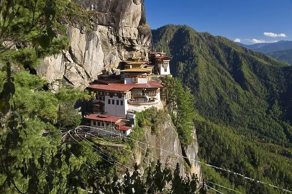 Taktsang Dzong (monastery) or Tigers Nest