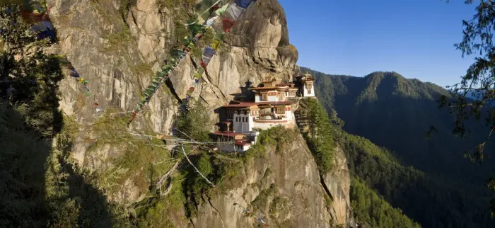 Framed Print : Taktsang Dzong (monastery) or Tigers Nest, built in the 8th century, Paro, Bhutan