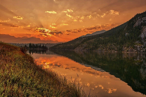 Talbot Lake at sunrise. Canadian Rocky Mountains. Jasper National Park Alberta, Canada