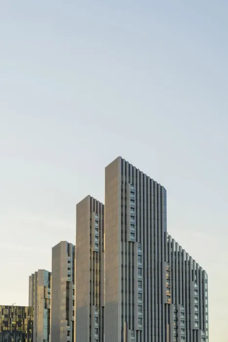 Framed Print : Tall buildings, Greenwich Peninsula, London, England, UK Framed Print : Tall buildings, Greenwich Peninsula, London, England, UK