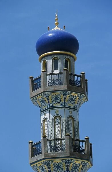 The tall minaret of the private mosque within Sultan