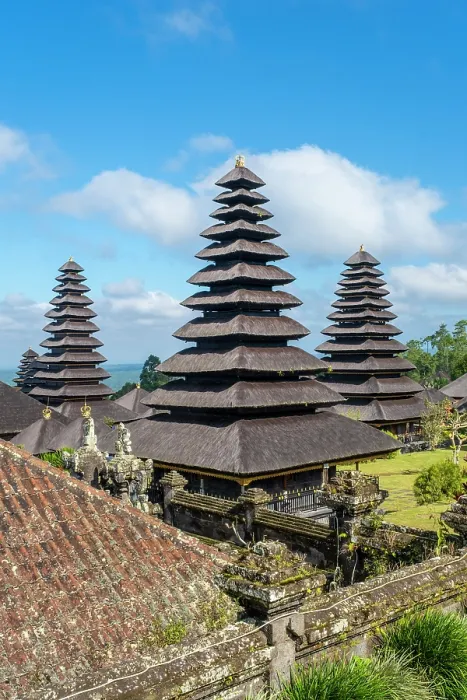 Framed Print : Tall thatched Merus (pagodas) at Besakih Great Temple (Pura Agung Besakih), East Bali, Bali, Indonesia Framed Print : Tall thatched Merus (pagodas) at Besakih Great Temple (Pura Agung Besakih), East Bali, Bali, Indonesia