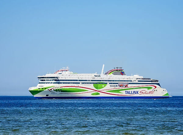 Tallink Shuttle Ferry arriving to Tallinn, Estonia