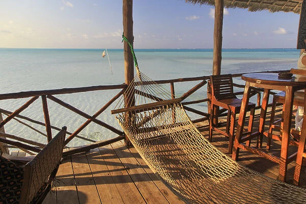 Tanzania. Zanzibar, Jambiani, Reef and Beach Resort, Jetty Bar (PR)