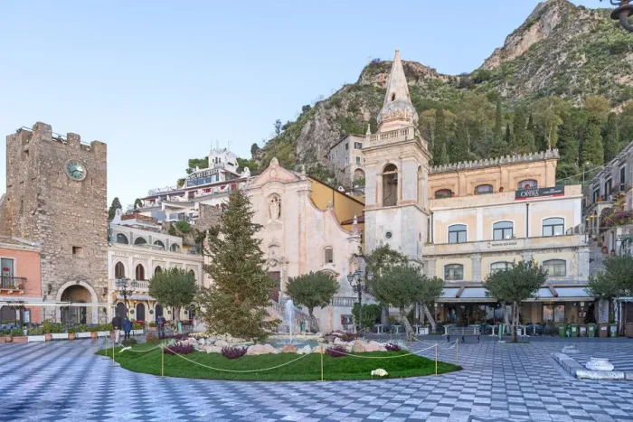 Framed Print : Taormina square. Europe, Italy, Sicily, Messina province, Taormina Framed Print : Taormina square. Europe, Italy, Sicily, Messina province, Taormina