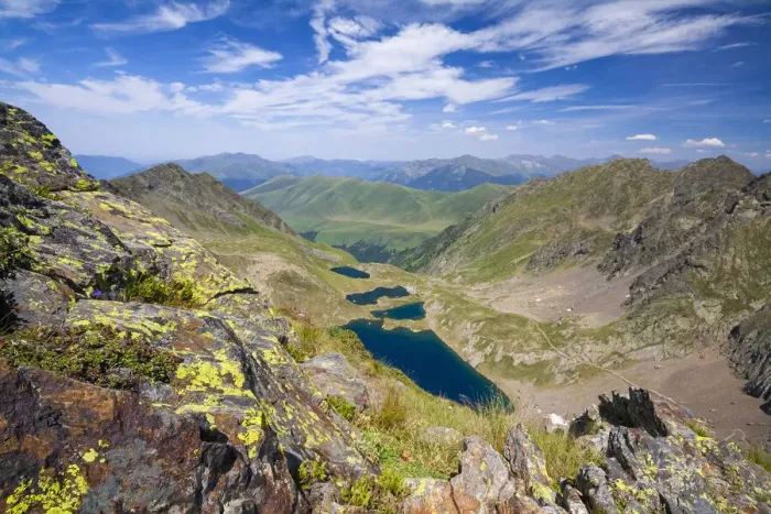 Framed Print : Tarns and mountains, Port de Venasque, Bagneres-de-Luchon, Pyrenees, France Framed Print : Tarns and mountains, Port de Venasque, Bagneres-de-Luchon, Pyrenees, France