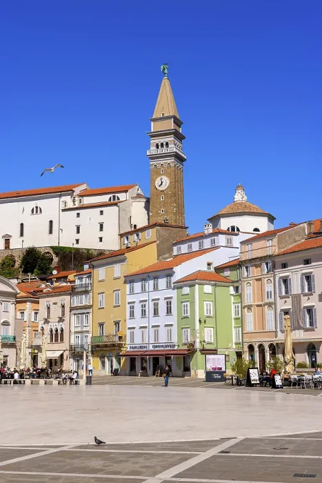 Framed Print : Tartini Square and St George's Cathedral, Piran, Slovenia, Eastern Europe Framed Print : Tartini Square and St George's Cathedral, Piran, Slovenia, Eastern Europe