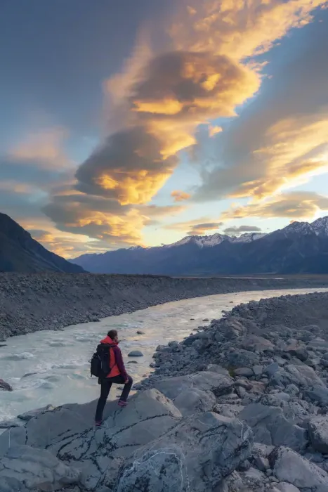 Framed Print : Tasman lake, Mount Cook National Park, Canterbury, New Zealand