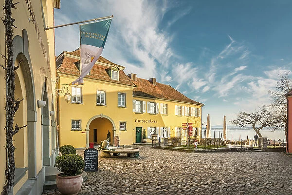 Tavern in the old town of Meersburg overlooking Lake Constance, Baden-Wurttemberg, Germany