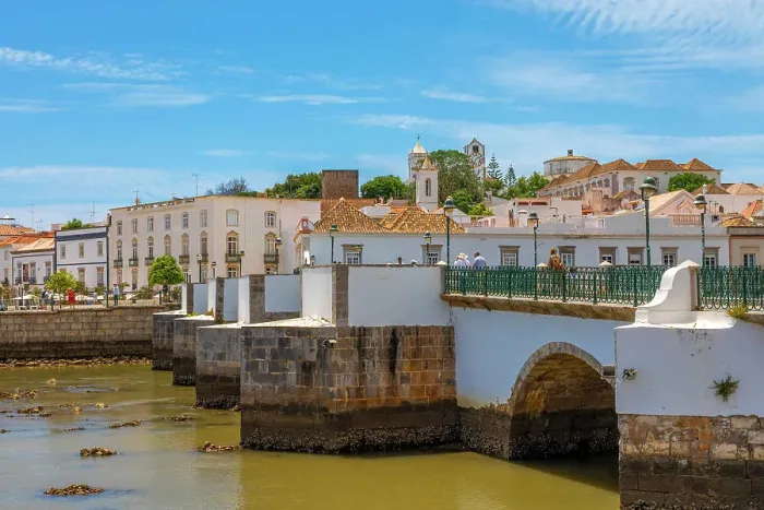 Framed Print : The Tavira Roman Bridge over the River Gilao, Tavira, Algarve, Portugal Framed Print : The Tavira Roman Bridge over the River Gilao, Tavira, Algarve, Portugal