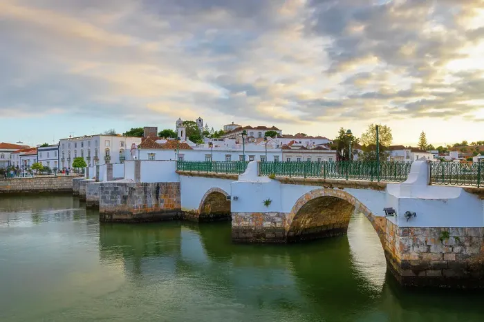 Framed Print : The Tavira Roman Bridge over the River Gilao, Tavira, Algarve, Portugal Framed Print : The Tavira Roman Bridge over the River Gilao, Tavira, Algarve, Portugal