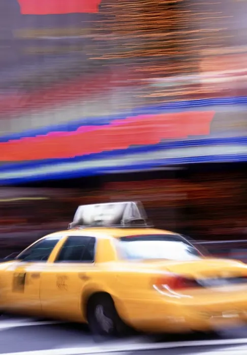 Framed Print : Taxi Cab, New York City