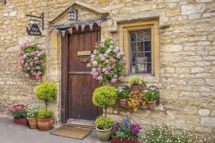 Framed Print : Tea room in the village of Castle Combe, Wiltshire, England Framed Print : Tea room in the village of Castle Combe, Wiltshire, England