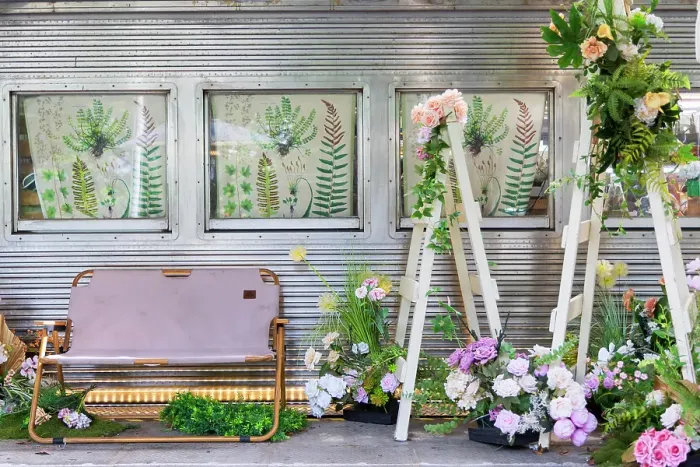 Framed Print : Teahouse in converted train carriage in Taichung Station Railway Cultural Park, Taichung, Taiwan