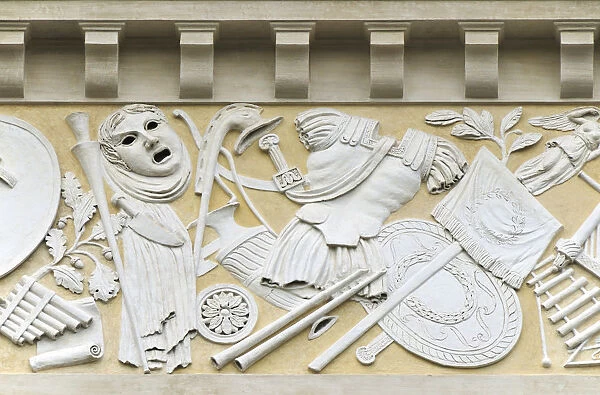 Detail of Teatro Argentina. It is one of the oldest theatres in Rome, and was inaugurated