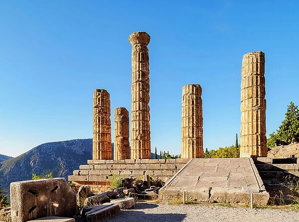 The Temple of Apollo, Delphi, Phocis, Greece