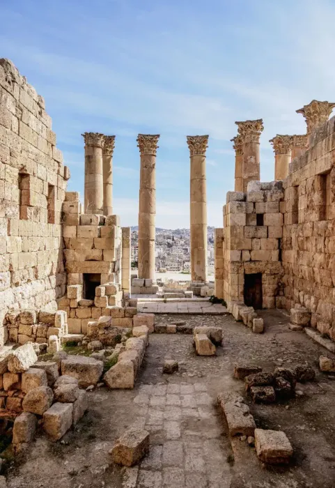 Framed Print : Temple of Artemis, Jerash, Jerash Governorate, Jordan