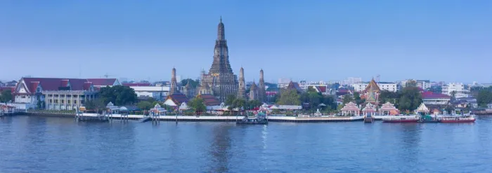 Framed Print : Temple of Dawn (Wat Arun) and Bangkok, Thailand Framed Print : Temple of Dawn (Wat Arun) and Bangkok, Thailand