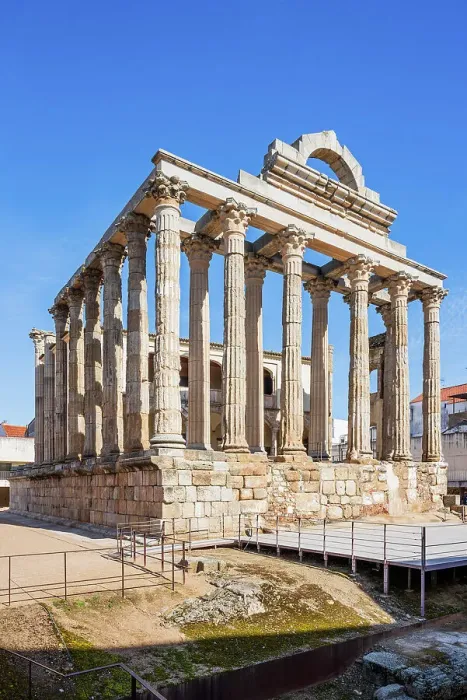 Framed Print : Temple of Diana, Roman Forum, Merida, Extremadura, Spain