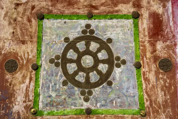 Framed Print : Detail of a temple at Erdene Zuu, Kharkhorin, Ovorkhangai Province, Orkhon Valley