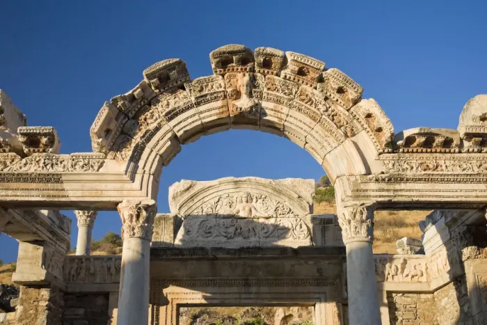 Framed Print : Temple of Hadrian, Curetes Street, Ephesus, Turkey Framed Print : Temple of Hadrian, Curetes Street, Ephesus, Turkey