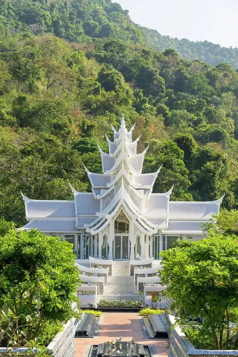 Framed Print : Temple inspired building at the InterContinental Hotel Phuket Resort, Kamala Beach, Phuket, Thailand