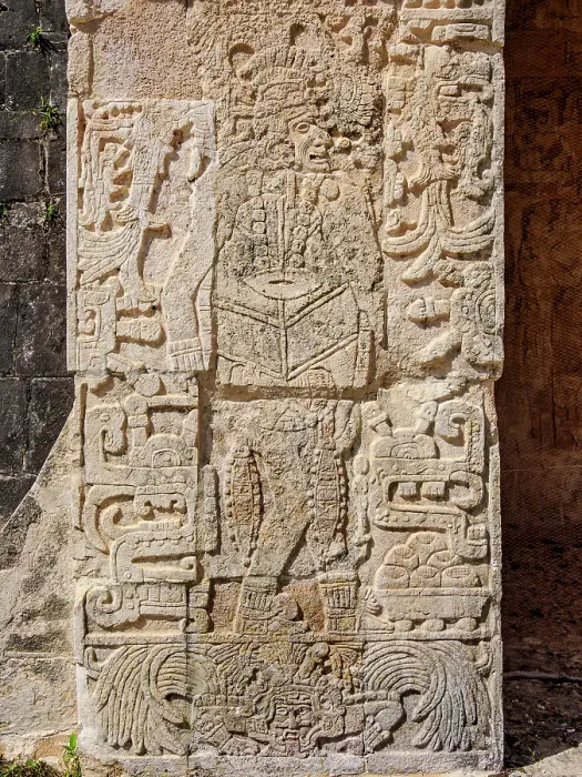 Framed Print : Temple of the Jaguars, detailed view, Chichen Itza, Yucatan State, Mexico Framed Print : Temple of the Jaguars, detailed view, Chichen Itza, Yucatan State, Mexico