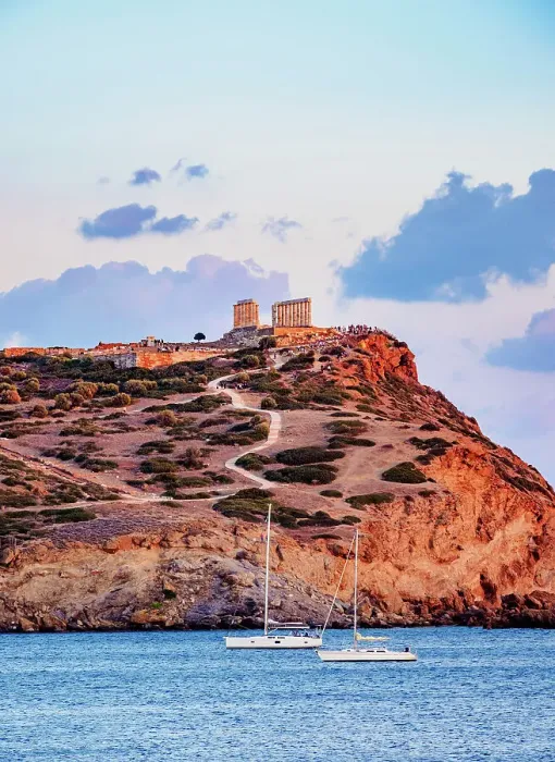 Framed Print : Temple of Poseidon at sunset, Cape Sounion, Attica, Greece Framed Print : Temple of Poseidon at sunset, Cape Sounion, Attica, Greece