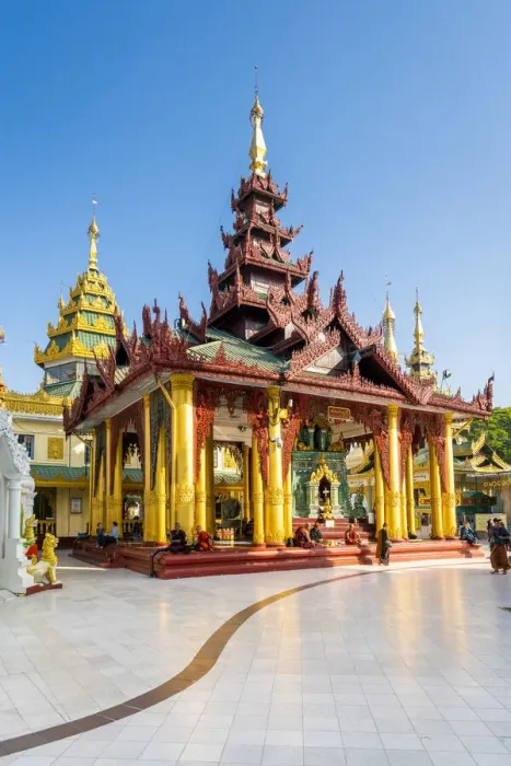 Framed Print : Temple in Shwedagon Pagoda complex, Yangon, Yangon Region, Myanmar Framed Print : Temple in Shwedagon Pagoda complex, Yangon, Yangon Region, Myanmar