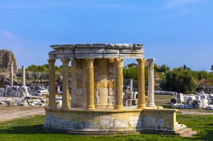 Framed Print : Temple of Tyche, Side, Turkey Framed Print : Temple of Tyche, Side, Turkey