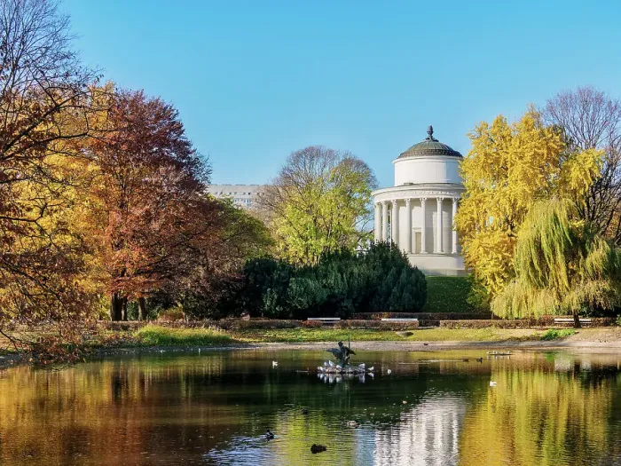 Framed Print : Temple of Vesta Water Tower, Saxon Garden, Warsaw, Masovian Voivodeship, Poland
