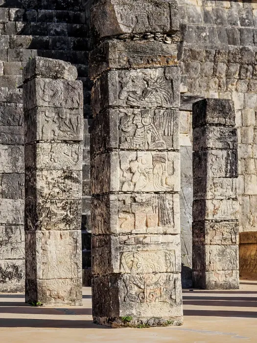 Framed Print : Temple of the Warriors, detailed view, Chichen Itza, Yucatan State, Mexico Framed Print : Temple of the Warriors, detailed view, Chichen Itza, Yucatan State, Mexico