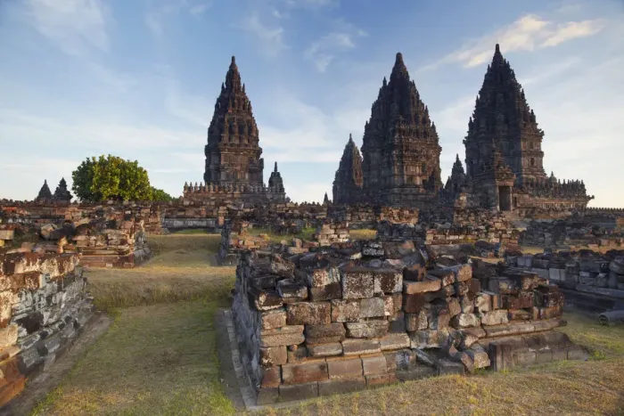 Framed Print : Temples at Prambanan complex, Java, Indonesia Framed Print : Temples at Prambanan complex, Java, Indonesia