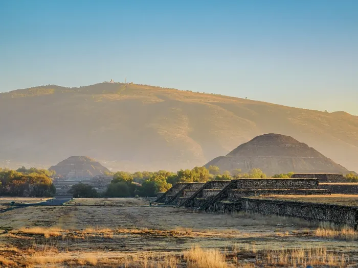 Framed Print : Teotihuacan Archaeological Site at sunrise, Mexico State, Mexico Framed Print : Teotihuacan Archaeological Site at sunrise, Mexico State, Mexico