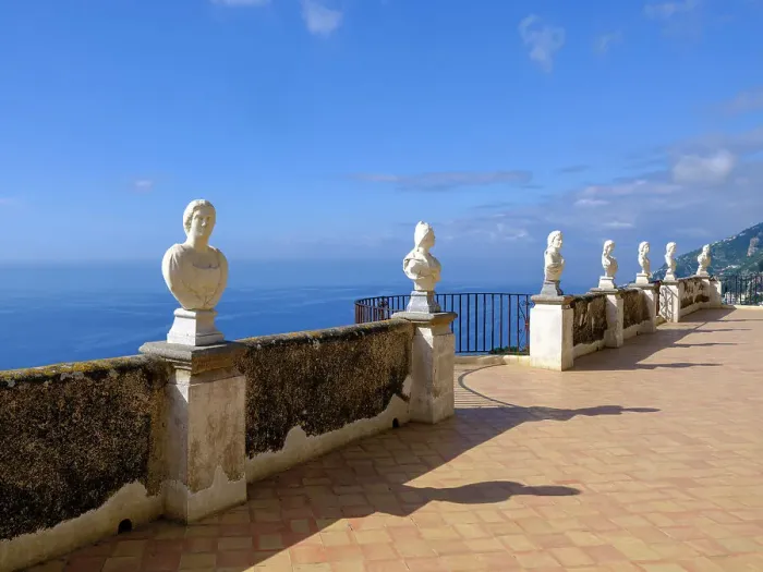 Framed Print : Terrace of Infinity, Marble Busts Villa Cimbrone Ravello, Amalfi Coast, Campania, Italy Framed Print : Terrace of Infinity, Marble Busts Villa Cimbrone Ravello, Amalfi Coast, Campania, Italy