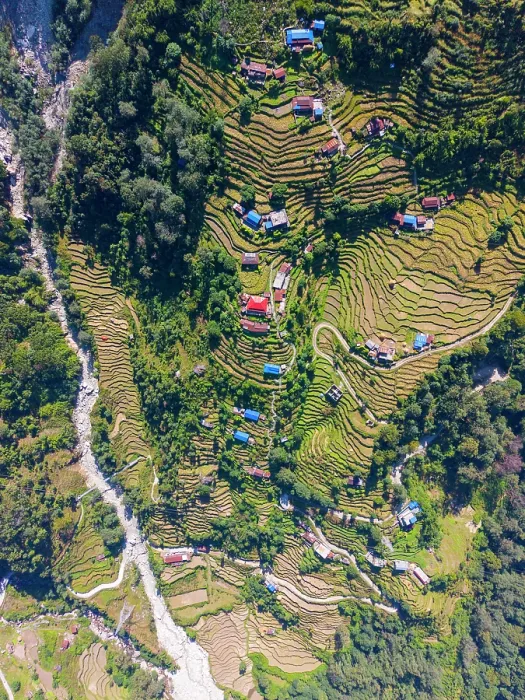 Framed Print : Terraced fields near Pokhara, Annapurna Region, Gandaki Province, Nepal Framed Print : Terraced fields near Pokhara, Annapurna Region, Gandaki Province, Nepal