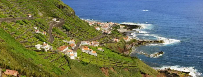 Framed Print : Terraced vineyards at the little town of Maia. Santa Maria, Azores islands, Portugal Framed Print : Terraced vineyards at the little town of Maia. Santa Maria, Azores islands, Portugal