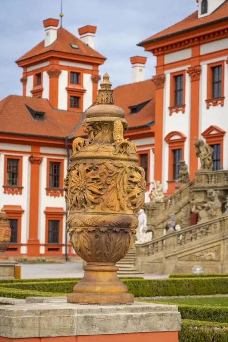 Framed Print : Terracotta vase in garden of Troja Chateau, Prague, Bohemia, Czech Republic Framed Print : Terracotta vase in garden of Troja Chateau, Prague, Bohemia, Czech Republic