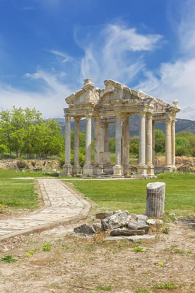 Tetrapylon, ruins of ancient Aphrodisias, Aydin Province, Turkey