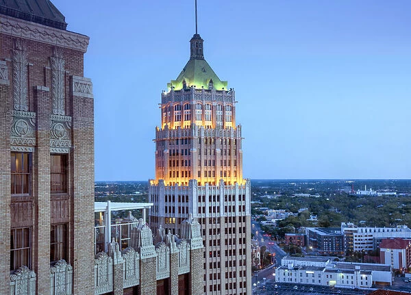 Texas, San Antonio, 1929 Gothic Revival Styled Tower Life Building, Originally Called