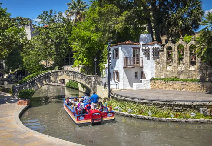 Framed Print : Texas, San Antonio, Riverwalk, Tourboat, Rositas Bridge, Arneson River Theater Framed Print : Texas, San Antonio, Riverwalk, Tourboat, Rositas Bridge, Arneson River Theater