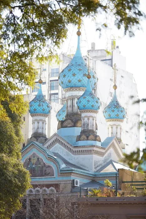 Framed Print : Tha main facade of the Russian Orthodox Cathedral of the Most Holy Trinity, San Telmo, Buenos Aires, Argentina Framed Print : Tha main facade of the Russian Orthodox Cathedral of the Most Holy Trinity, San Telmo, Buenos Aires, Argentina