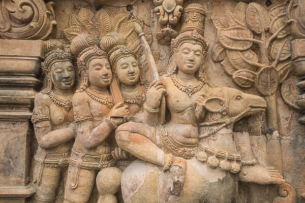 Thai carved stone reliefs, The Spice Route restaurant, Imperial Hotel, New Delhi, India