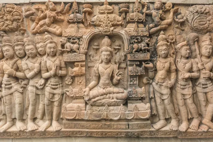 Framed Print : Thai carved stone reliefs, The Spice Route restaurant, Imperial Hotel, New Delhi, India Framed Print : Thai carved stone reliefs, The Spice Route restaurant, Imperial Hotel, New Delhi, India