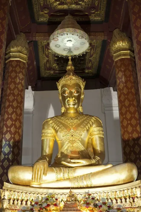 Framed Print : Thailand, Ayutthaya, Ayutthaya Historical Park, Buddha Statue in Wat Na Phra Men Framed Print : Thailand, Ayutthaya, Ayutthaya Historical Park, Buddha Statue in Wat Na Phra Men
