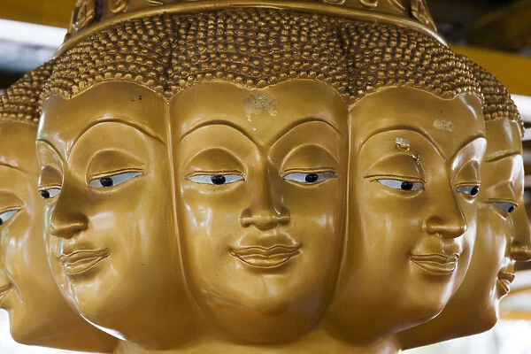 Thailand, Ayutthaya, Ayutthaya Historical Park, Buddha Statue in Wat Na Phra Men