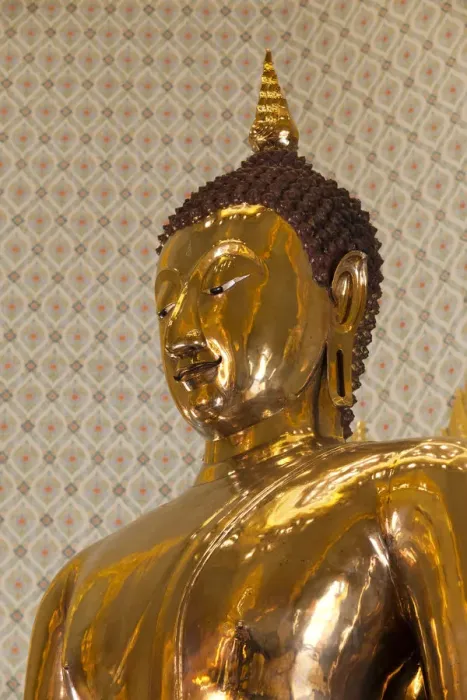 Framed Print : Thailand, Bangkok, Golden Buddha Statue in Wat Traimit